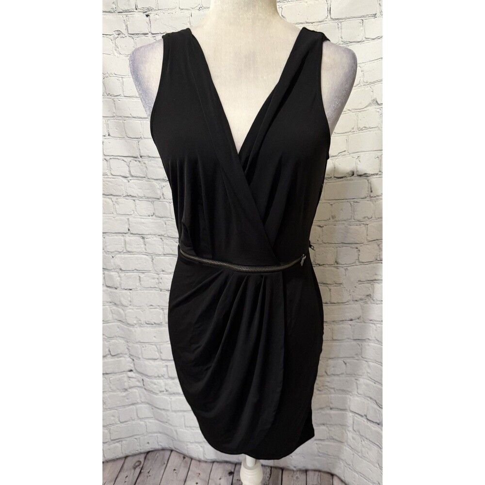 BCBG Black Women's Cocktail Sleeveless dress with Zippers Size 4